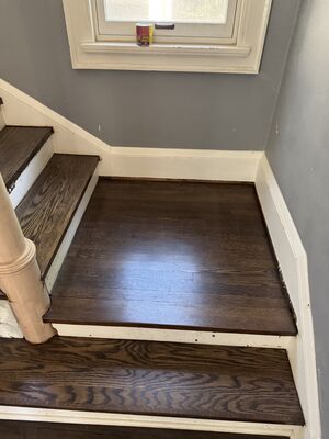 Completed engineered flooring in Fox Point, Wisconsin