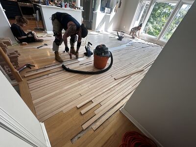 Flooring project in progress