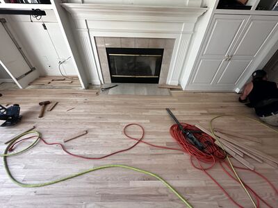 Flooring work in progress