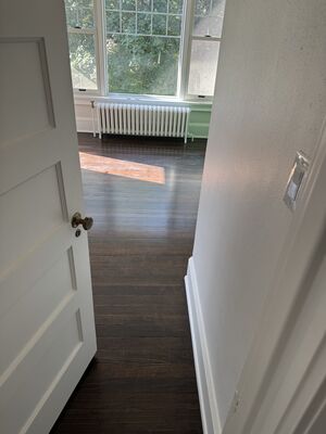 Completed hardwood flooring in Fox Point, Wisconsin