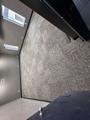 Completed hardwood flooring