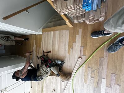 Hardwood floor installation