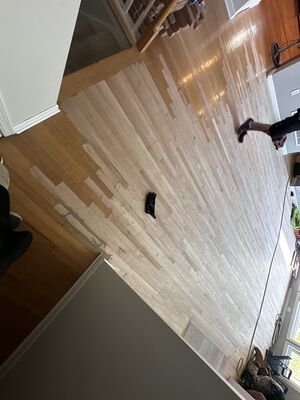 Hardwood flooring work