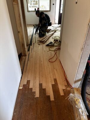 Hardwood floor work