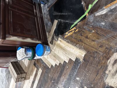 Hardwood floor installation