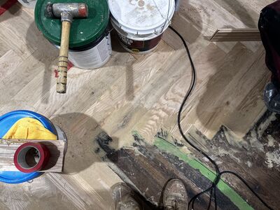 Hardwood floor installation