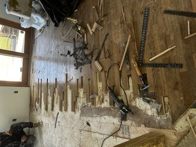 Hardwood floor work