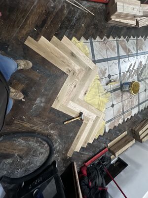 Hardwood floor installation