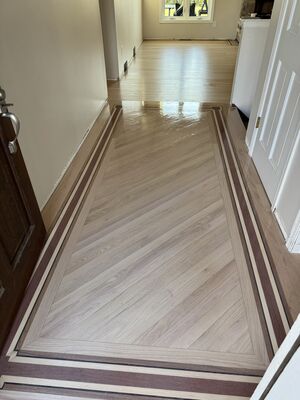 Hardwood floor installation in Pewaukee, Wisconsin