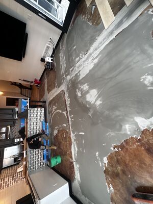 Hardwood floor repair project